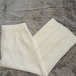 Vince Camuto Cream Cropped Lined Trousers